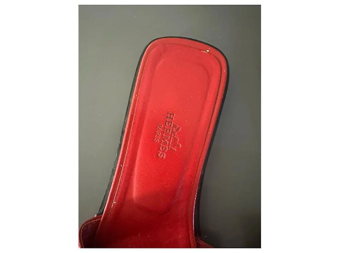 Sandali Hermès Oran in pelle rossa Rosso - vista 4