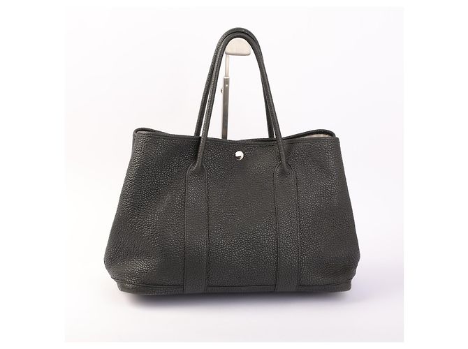 Hermès Garden Party Tote in pelle nera Nero - vista 11