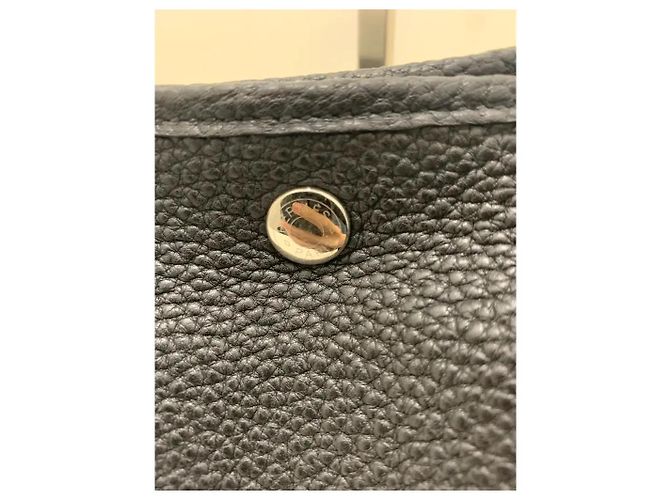 Hermès Garden Party Tote in pelle nera Nero - vista 2