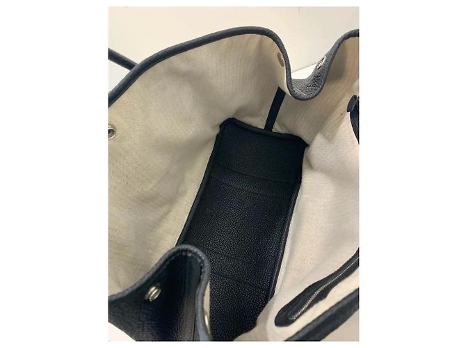 Hermès Garden Party Tote in pelle nera Nero - vista 8