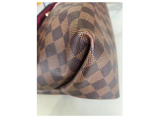 Louis Vuitton Beaubourg MM Damier Ebene Borsa a Spalla Marrone scuro - vista 3