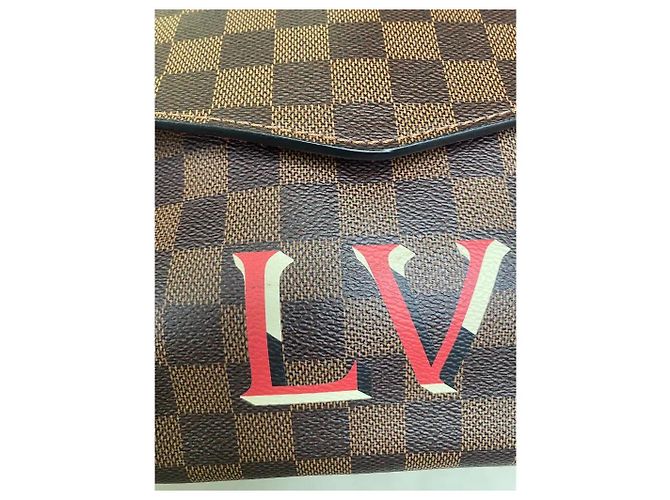 Louis Vuitton Beaubourg MM Damier Ebene Borsa a Spalla Marrone scuro - vista 5