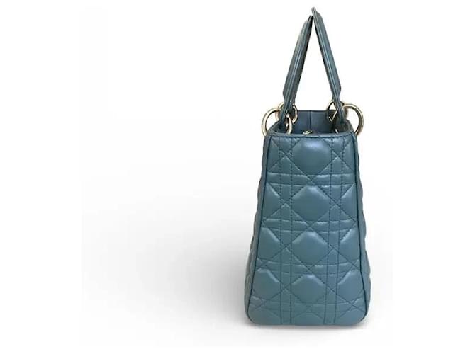 Dior Lady Dior Medium Borsa in pelle trapuntata verde oliva - vista 3