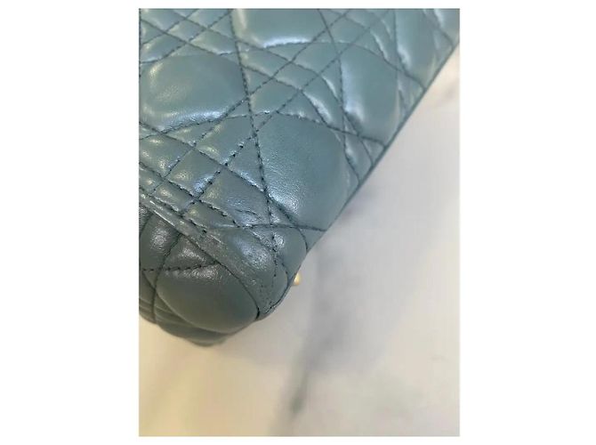 Dior Lady Dior Medium Borsa in pelle trapuntata verde oliva - vista 4