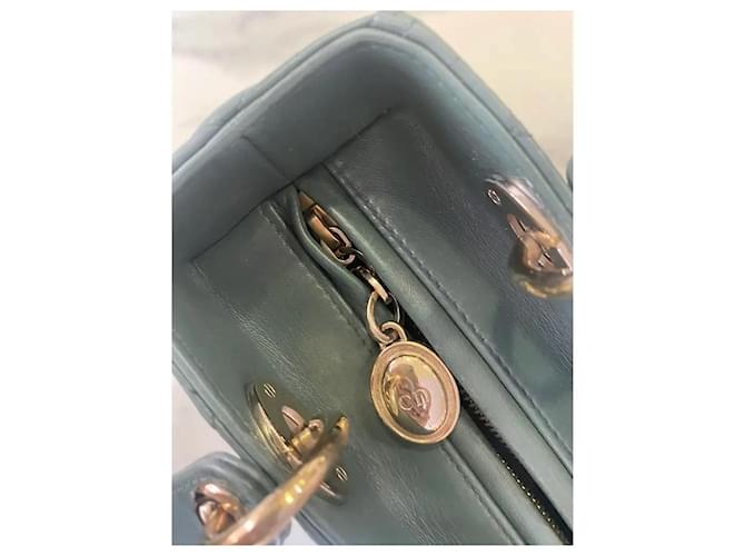 Dior Lady Dior Medium Borsa in pelle trapuntata verde oliva - vista 6