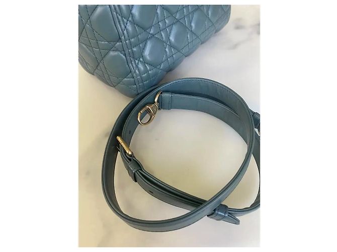 Dior Lady Dior Medium Borsa in pelle trapuntata verde oliva - vista 8