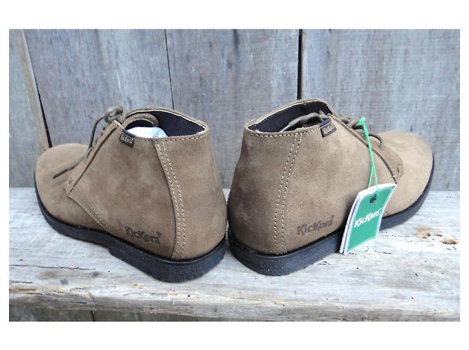 Autre Marque Kickers Jazzy Boots Beige Leather - view 4