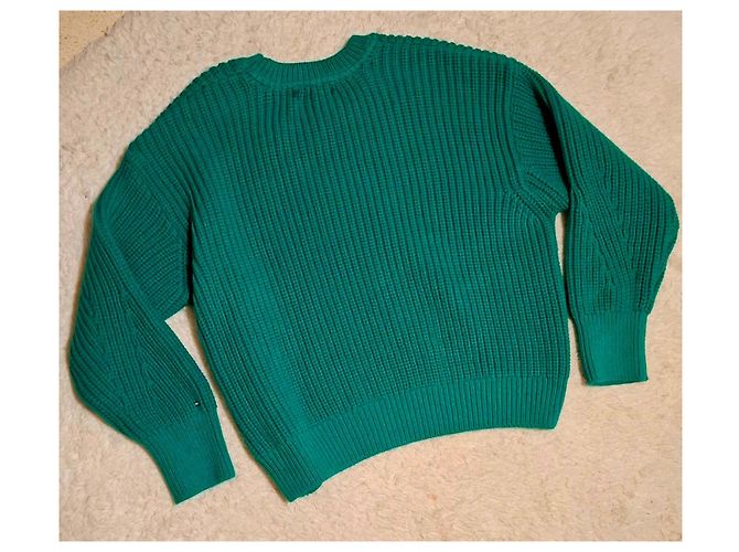 Tommy Hilfiger Suéter verde con botones - vista 10