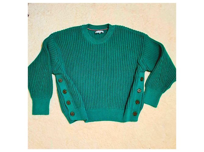 Tommy Hilfiger Suéter verde con botones - vista 19
