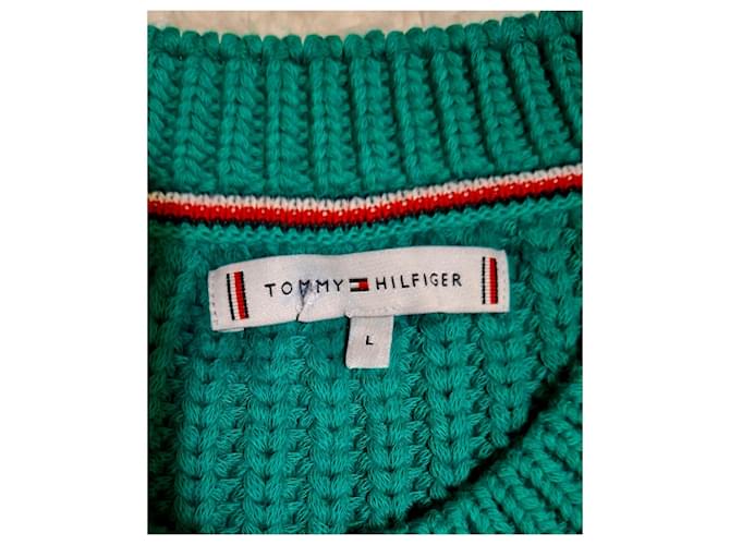 Tommy Hilfiger Suéter verde con botones - vista 2
