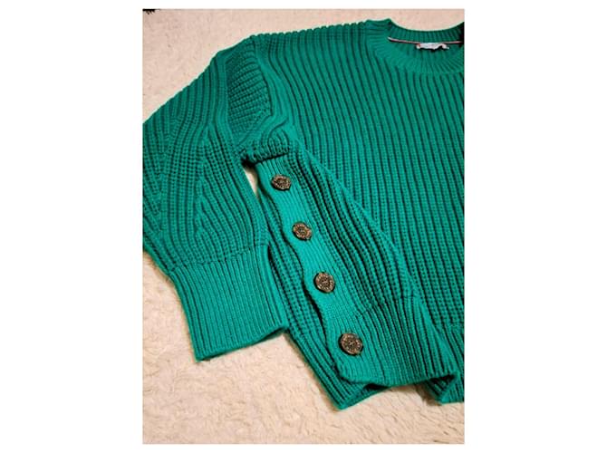 Tommy Hilfiger Suéter verde con botones - vista 3