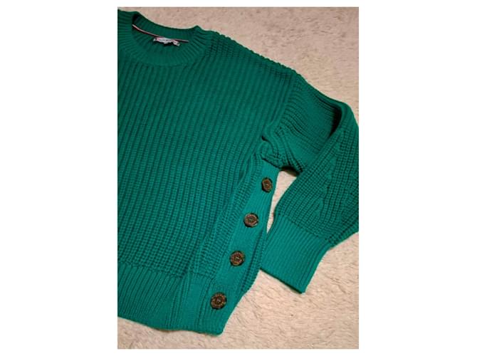 Tommy Hilfiger Suéter verde con botones - vista 4