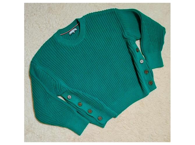 Tommy Hilfiger Suéter verde con botones - vista 5