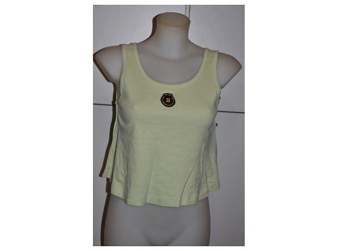 Crop top Sonia Rykiel verde claro de algodón - vista 2