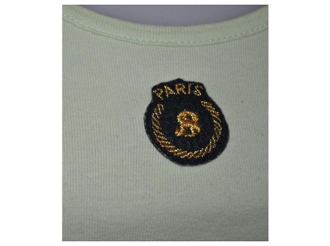 Crop top Sonia Rykiel verde claro de algodón - vista 3