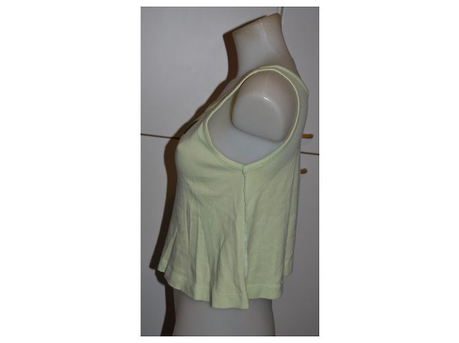 Crop top Sonia Rykiel verde claro de algodón - vista 4