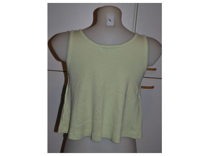 Crop top Sonia Rykiel verde claro de algodón - vista 5