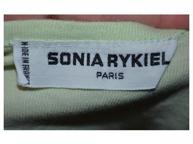 Crop top Sonia Rykiel verde claro de algodón - vista 6
