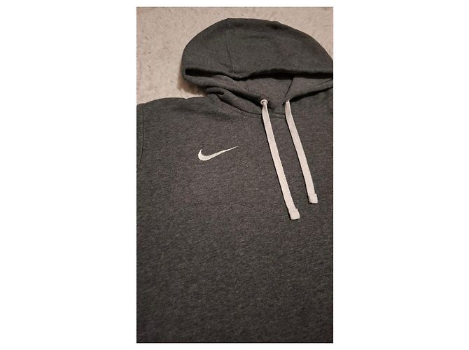 Felpa con cappuccio Nike uomo grigia cotone Grigio - vista 2