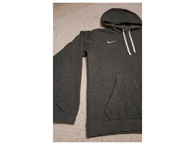 Felpa con cappuccio Nike uomo grigia cotone Grigio - vista 8