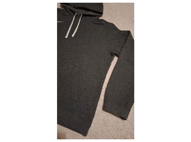 Felpa con cappuccio Nike uomo grigia cotone Grigio - vista 9