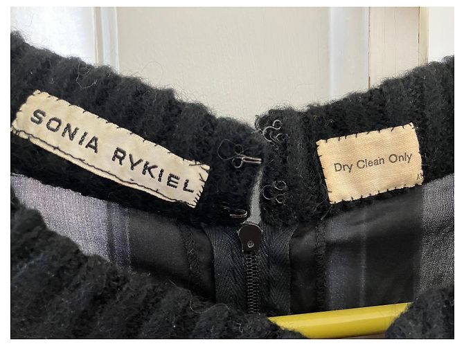 Vintage Kirschkleid Sonia Rykiel Schwarz Weiß Rot Grün - Ansicht 3