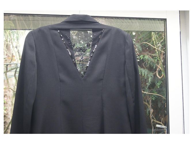 Chaqueta de noche negra Sandro con detalles de strass Negro - vista 4