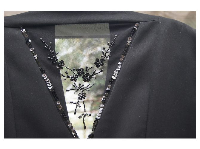 Chaqueta de noche negra Sandro con detalles de strass Negro - vista 5