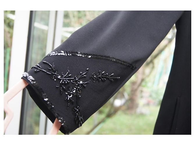 Chaqueta de noche negra Sandro con detalles de strass Negro - vista 6