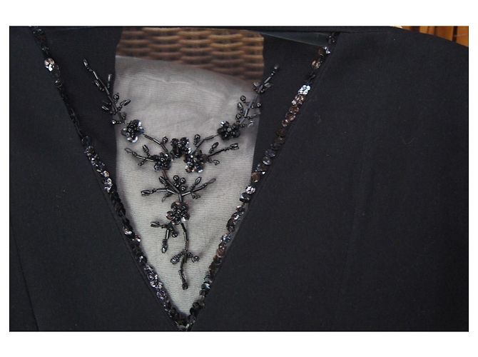 Chaqueta de noche negra Sandro con detalles de strass Negro - vista 8