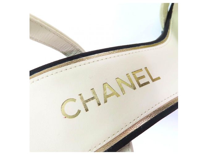 Timeless Sandali in pelle COCO Mark di Chanel Bianco - vista 10