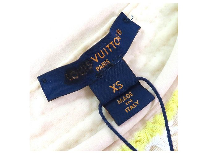 Louis Vuitton Crinkle Kurzarm Strick-Nylon-Oberteil Gelb - Ansicht 6