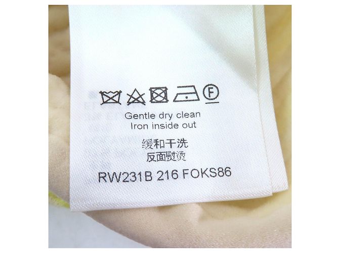 Louis Vuitton Crinkle Kurzarm Strick-Nylon-Oberteil Gelb - Ansicht 7