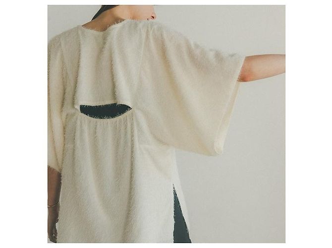 Autre Marque BLUSAS FRANJADAS FLUFFY CLANE Blusas de poliéster Branco - vista 3