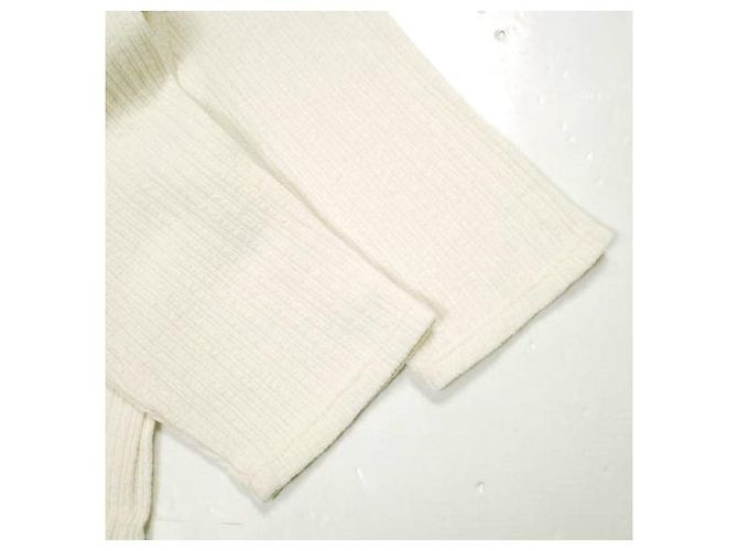 Autre Marque TOPS DE CUELLO PROFUNDO RIB CLANE  Tops de algodón y poliéster Blanco - vista 7