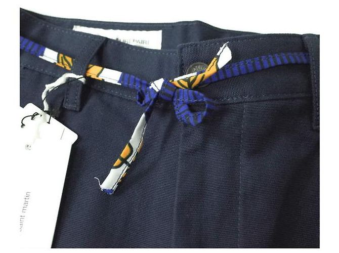 Autre Marque ATELIER BEAUREPAIRE JOSEPH PANT Canvas-Hose Blau Marineblau - Ansicht 4