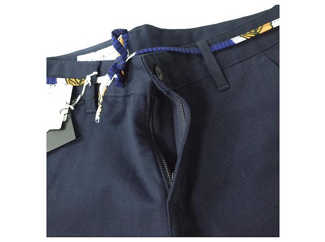 Autre Marque ATELIER BEAUREPAIRE JOSEPH PANT Canvas-Hose Blau Marineblau - Ansicht 5