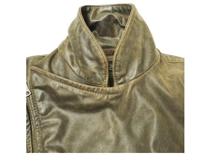 Ralph Lauren RRL Leder Motorradjacke Lederjacke Bronze Dunkelbraun - Ansicht 5