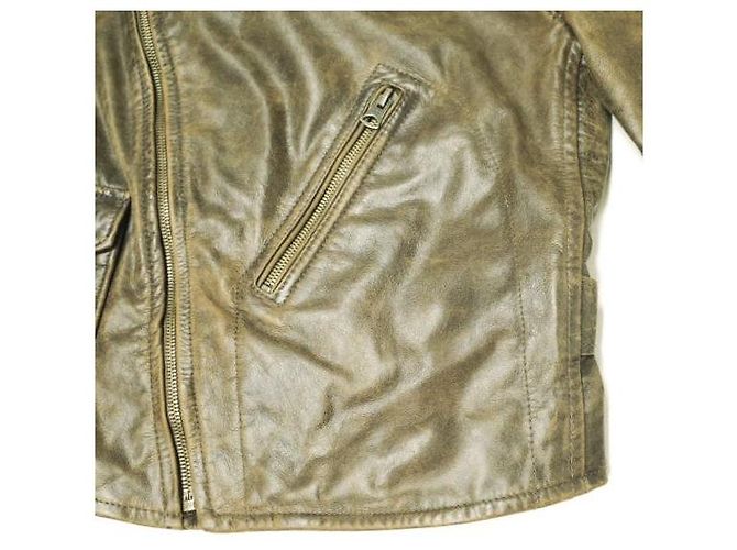 Ralph Lauren RRL Leder Motorradjacke Lederjacke Bronze Dunkelbraun - Ansicht 6