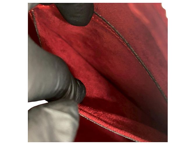 Borsa a mano Soufflot in pelle Epi Louis Vuitton Rosso - vista 11