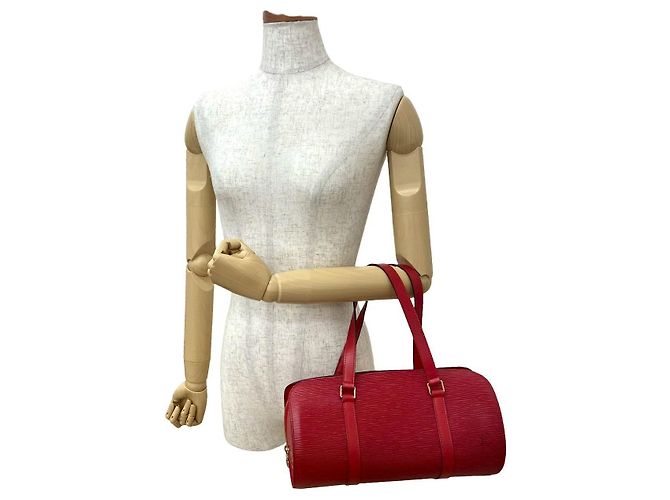 Borsa a mano Soufflot in pelle Epi Louis Vuitton Rosso - vista 3