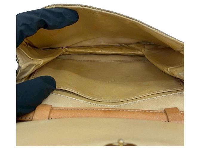 Céline Borsa a tracolla Celine Macadam Triomphe in pelle Marrone - vista 10