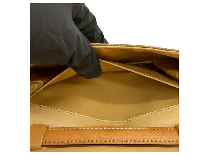 Céline Borsa a tracolla Celine Macadam Triomphe in pelle Marrone - vista 11