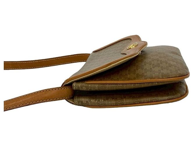 Céline Borsa a tracolla Celine Macadam Triomphe in pelle Marrone - vista 6