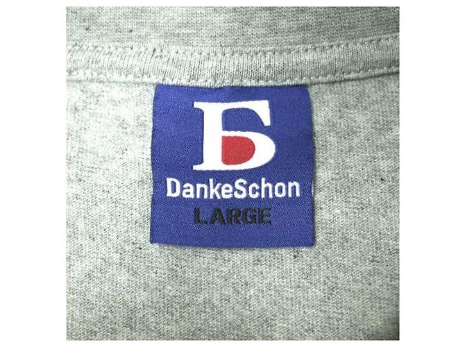 Autre Marque Camiseta de algodón con estampado Danke Schon Gris - vista 6