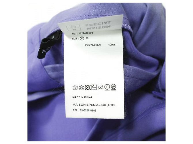 Autre Marque MAISON SPECIAL Color Wide Tapered Pants Polyester Pants Purple - view 10