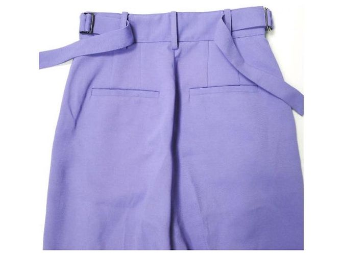 Autre Marque MAISON SPECIAL Color Wide Tapered Pants Polyester Pants Purple - view 6