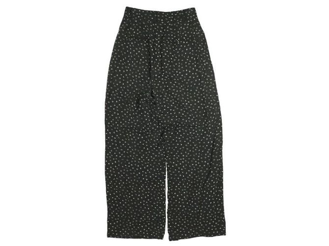 Autre Marque Pantalones anchos de rayón con patrón Komon SACRA Negro - vista 2