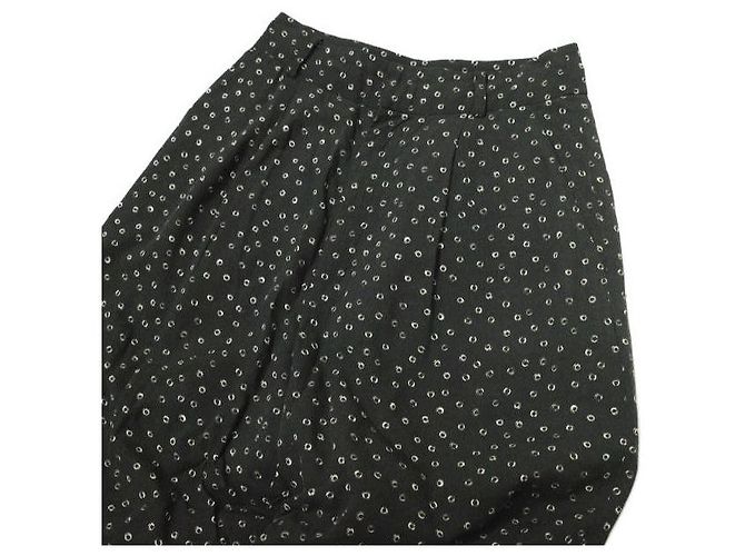 Autre Marque Pantalones anchos de rayón con patrón Komon SACRA Negro - vista 4