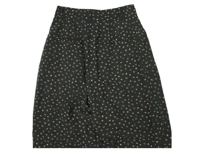Autre Marque Pantalones anchos de rayón con patrón Komon SACRA Negro - vista 6
